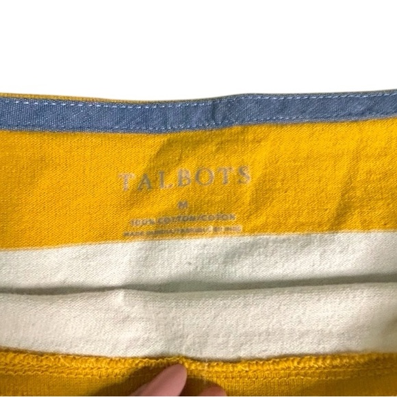 Talbots Yellow long sleeve top. Size Medium. - Picture 5 of 11